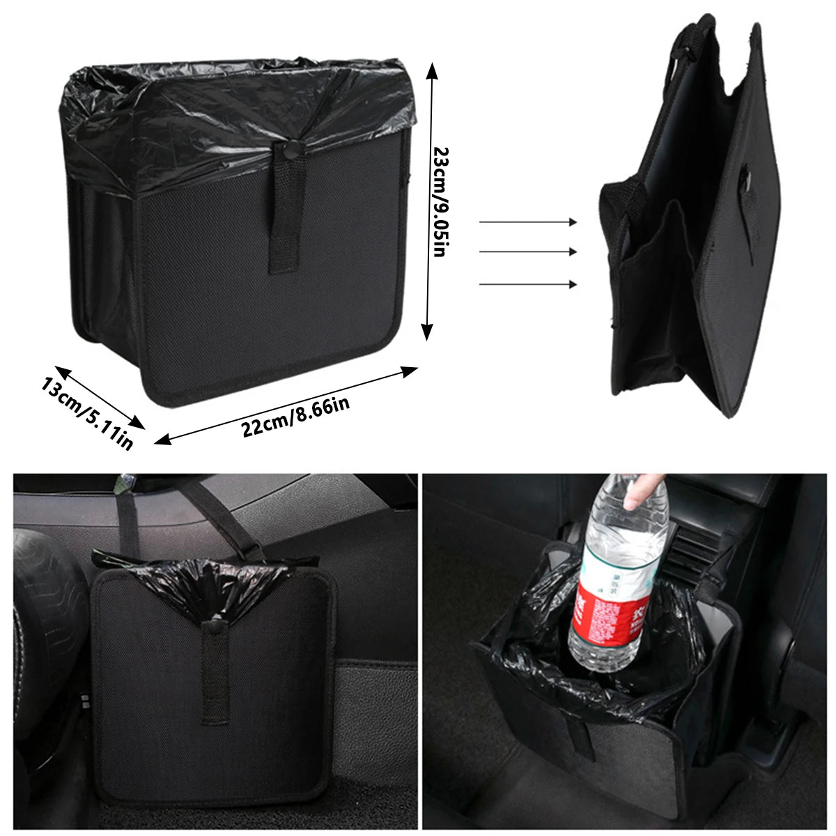 Water-Resistant Car Trash Bin