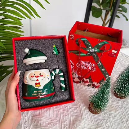 Christmas Ceramic Mugs Gifts Box Set