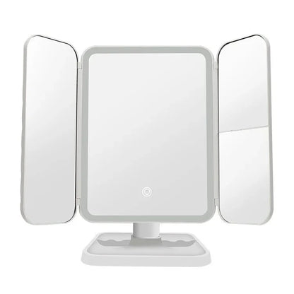 Trifold Makeup Mirror LED Lights